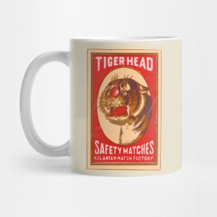 Tiger Head / Vintage Indian Matchbox Art Mug